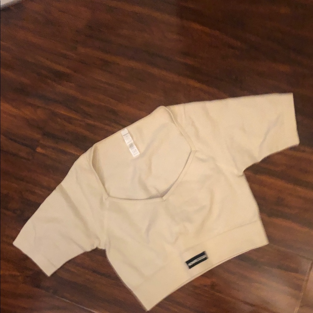 Fashion Nova Cream Cropped Top